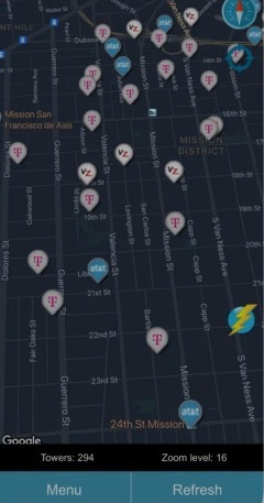 cellualar network cell tower finder
