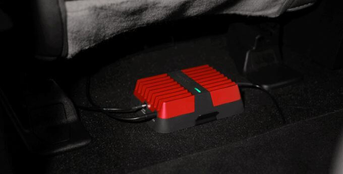 weBoost Drive Reach installed under a seat