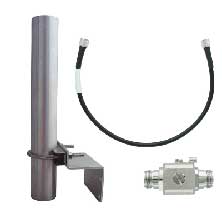 50 ohm lightning surge protector with mounting pole and cable