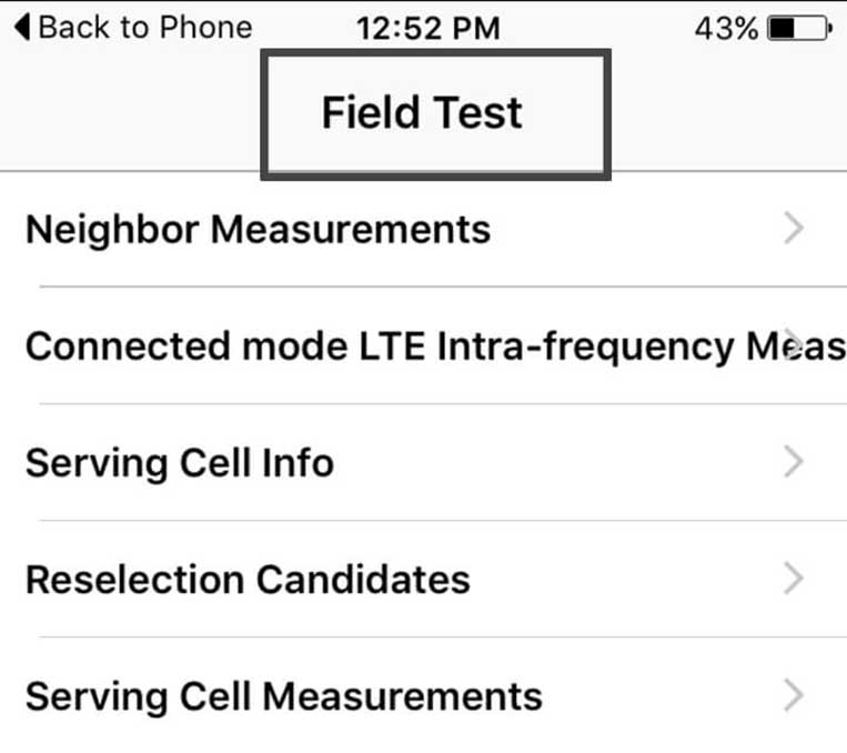 How to access db cell signal on iPhone, Step 3