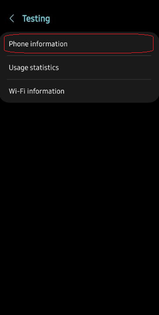 Samsung Field Test Mode O5.1