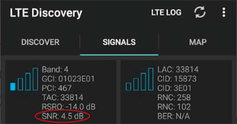 snr lte discovery